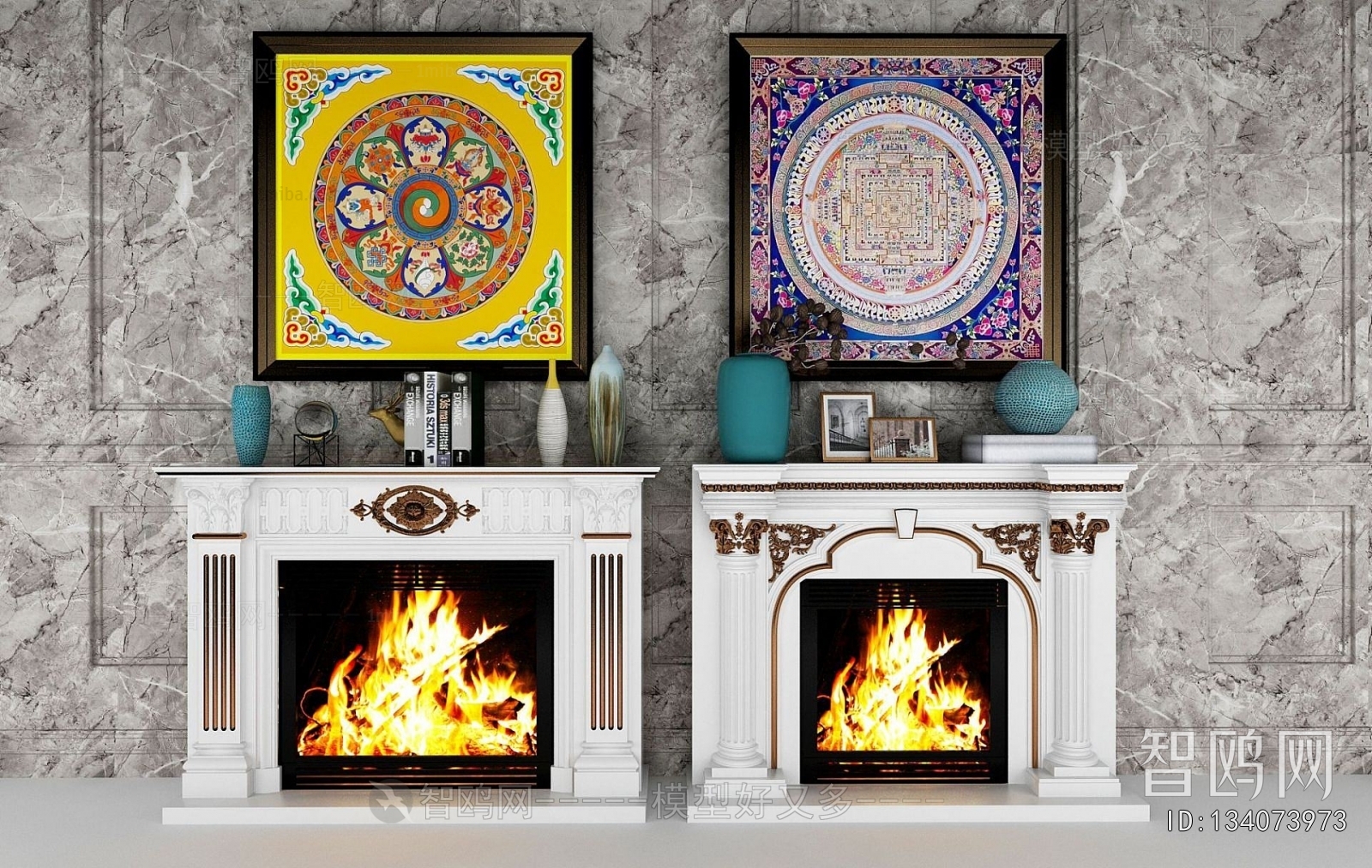 European Style Fireplace