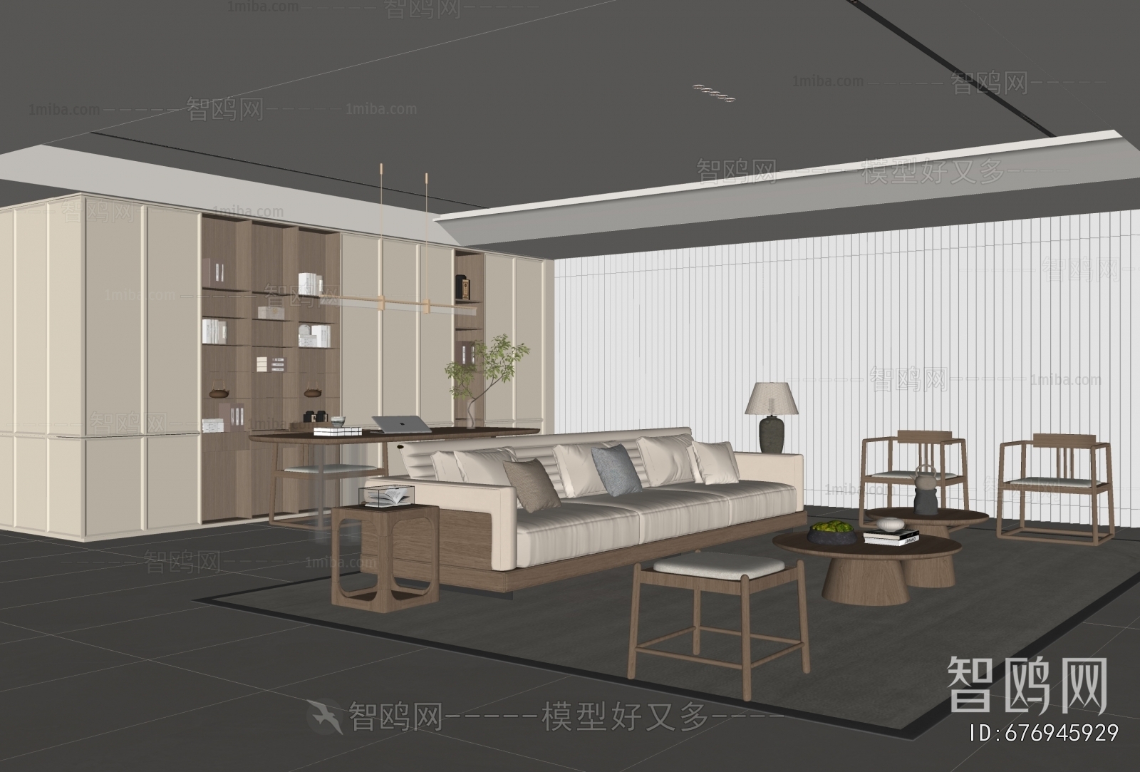 New Chinese Style A Living Room