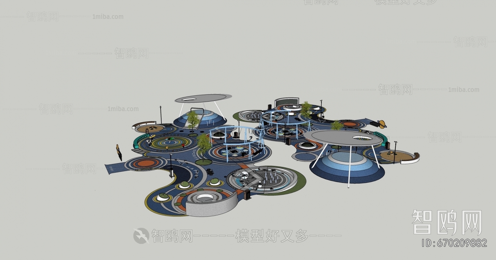 Modern Park Landscape