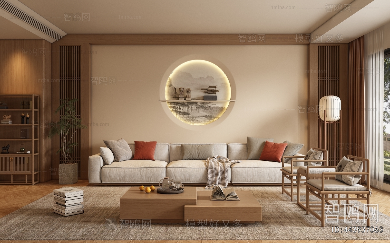 New Chinese Style A Living Room