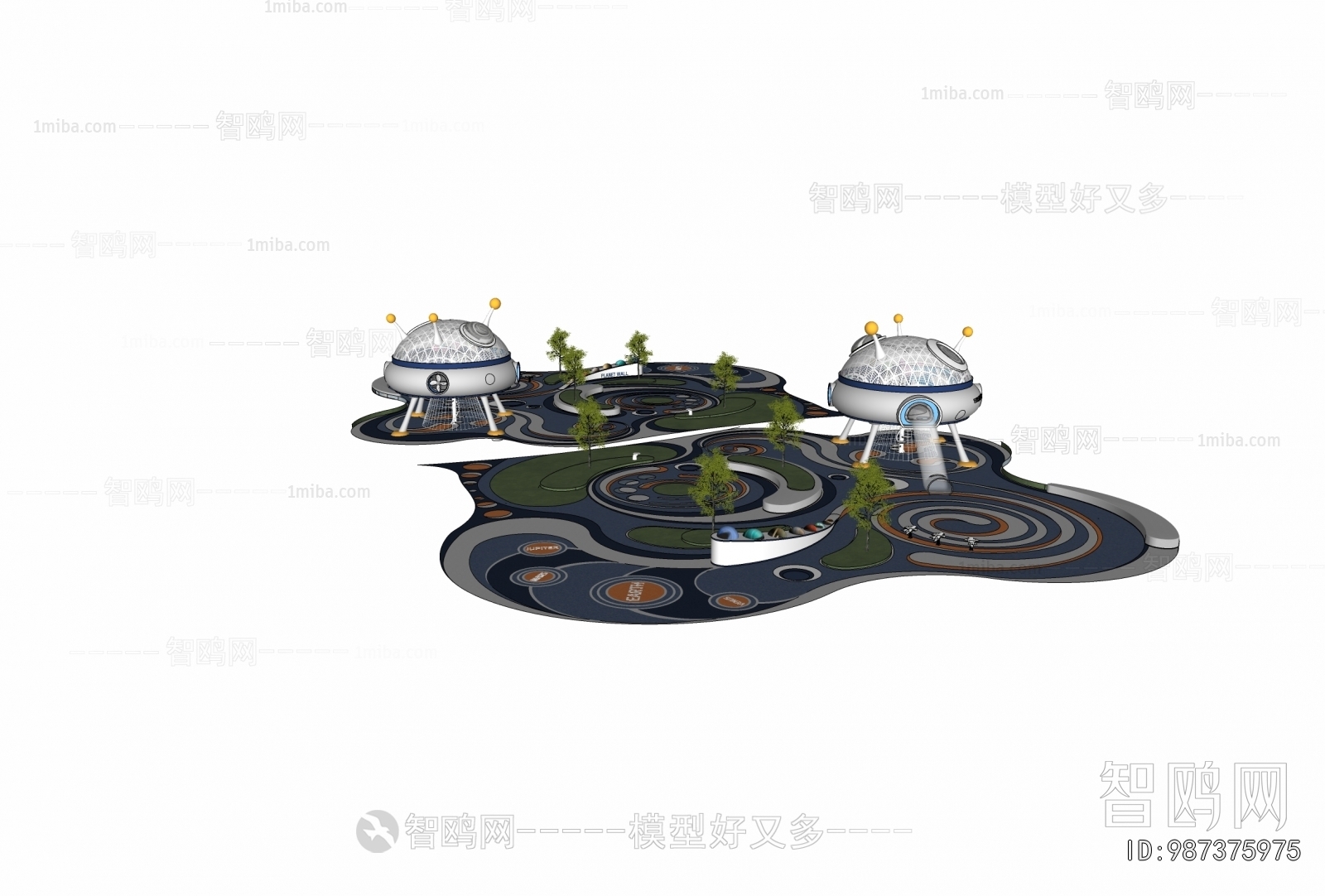 Modern Park Landscape