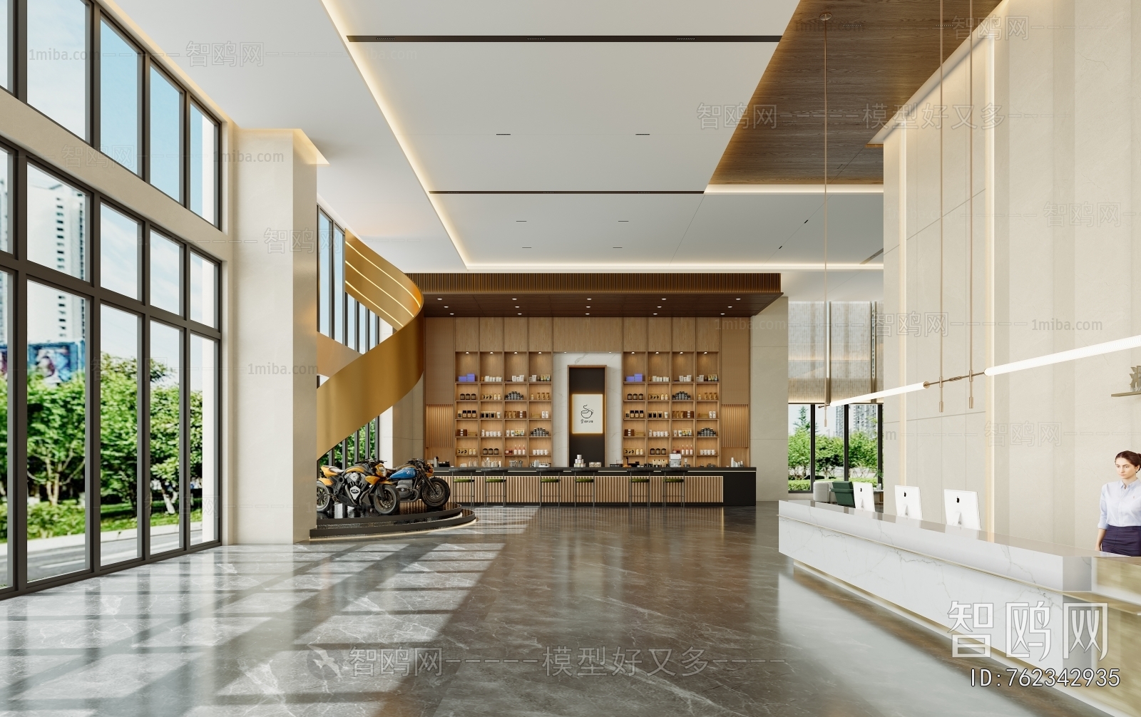 Modern Office Reception Desk