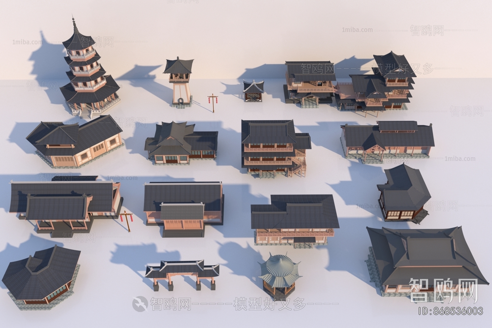 Chinese Style Ancient Architectural Buildings