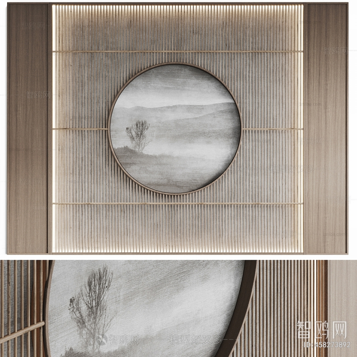 New Chinese Style TV Wall