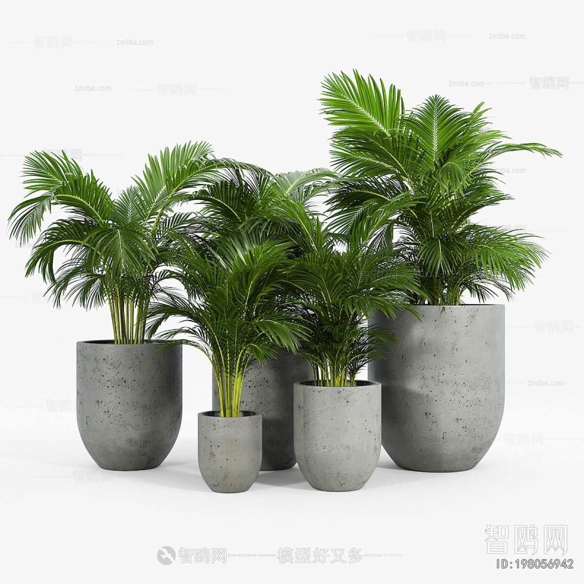 Modern Ground Green Plant Potted Plants