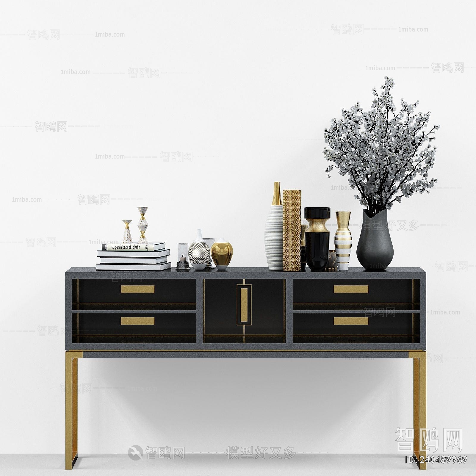 New Chinese Style Side Cabinet