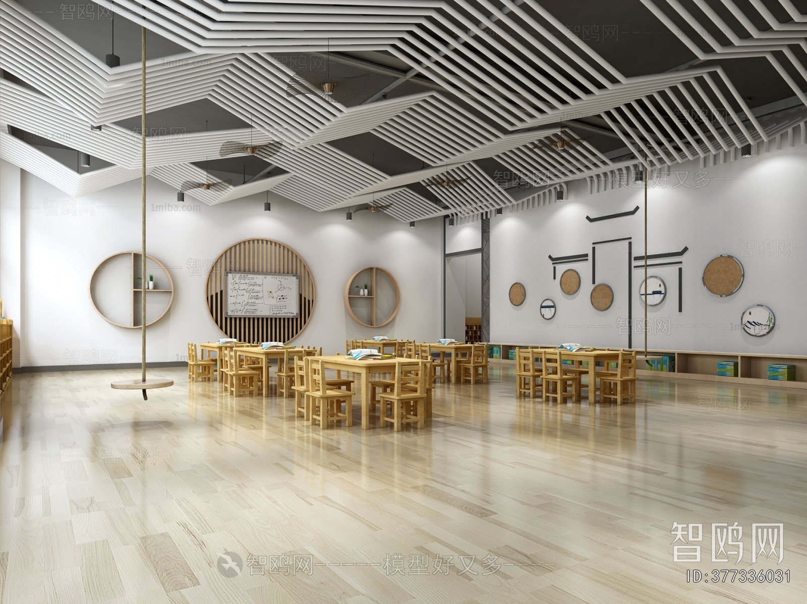 New Chinese Style Kindergarten Classrooms