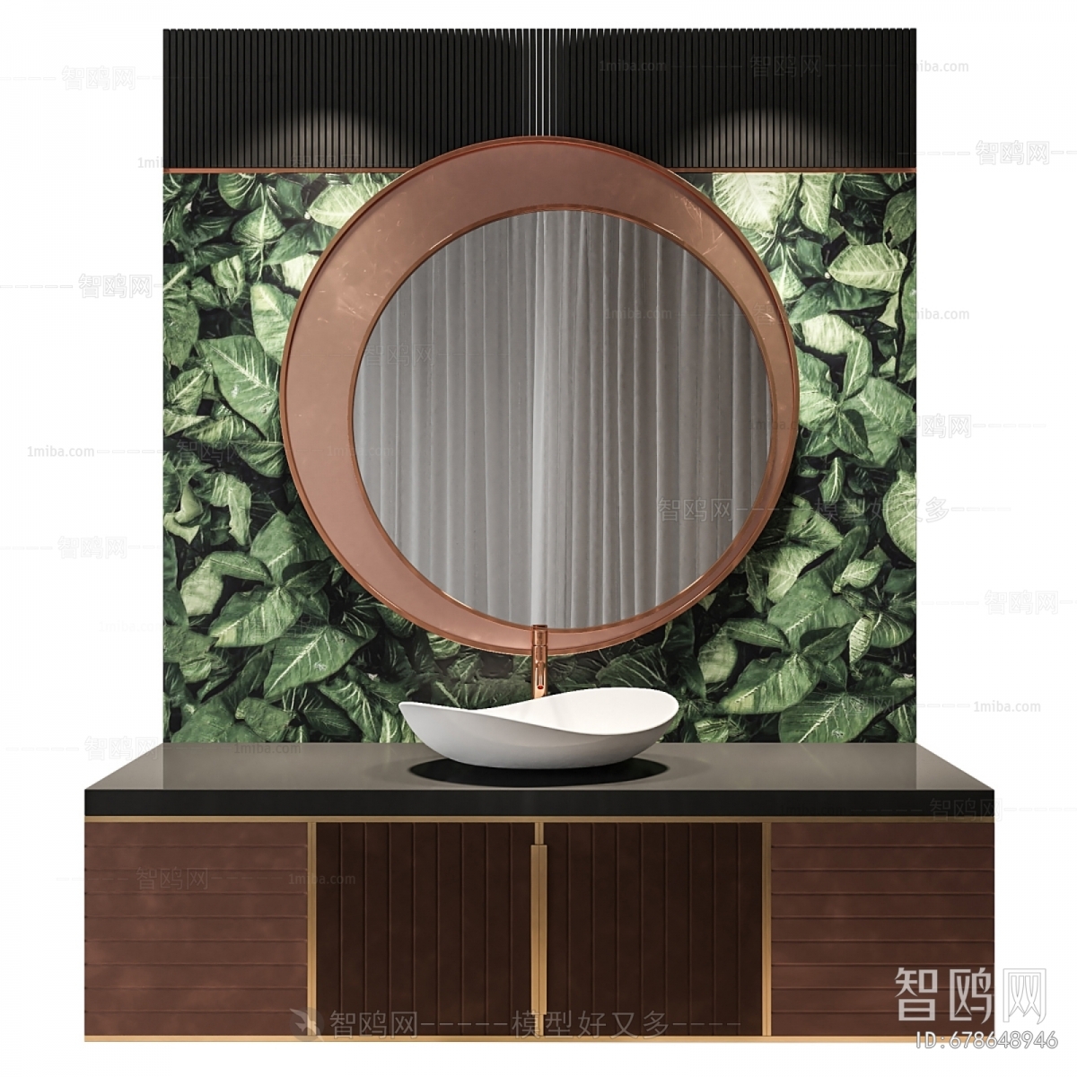 New Chinese Style Bathroom Cabinet