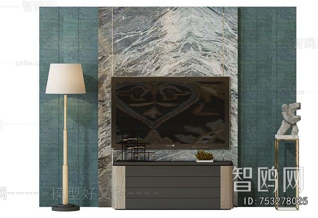 New Chinese Style TV Wall