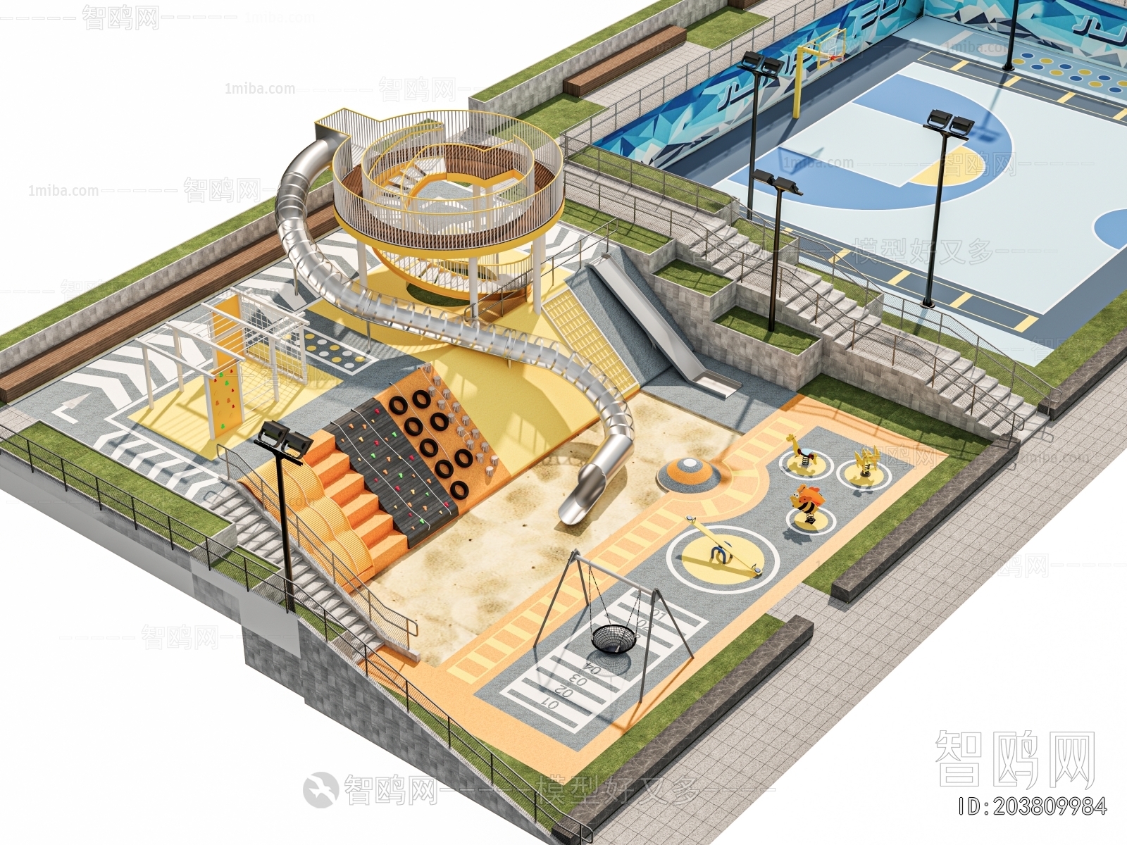 Modern Park Landscape