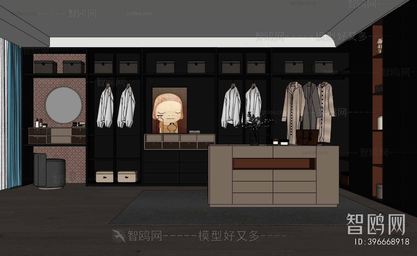 Modern Clothes Storage Area