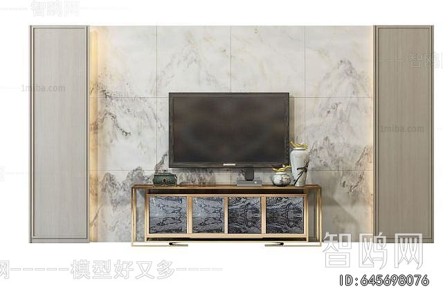 New Chinese Style TV Wall