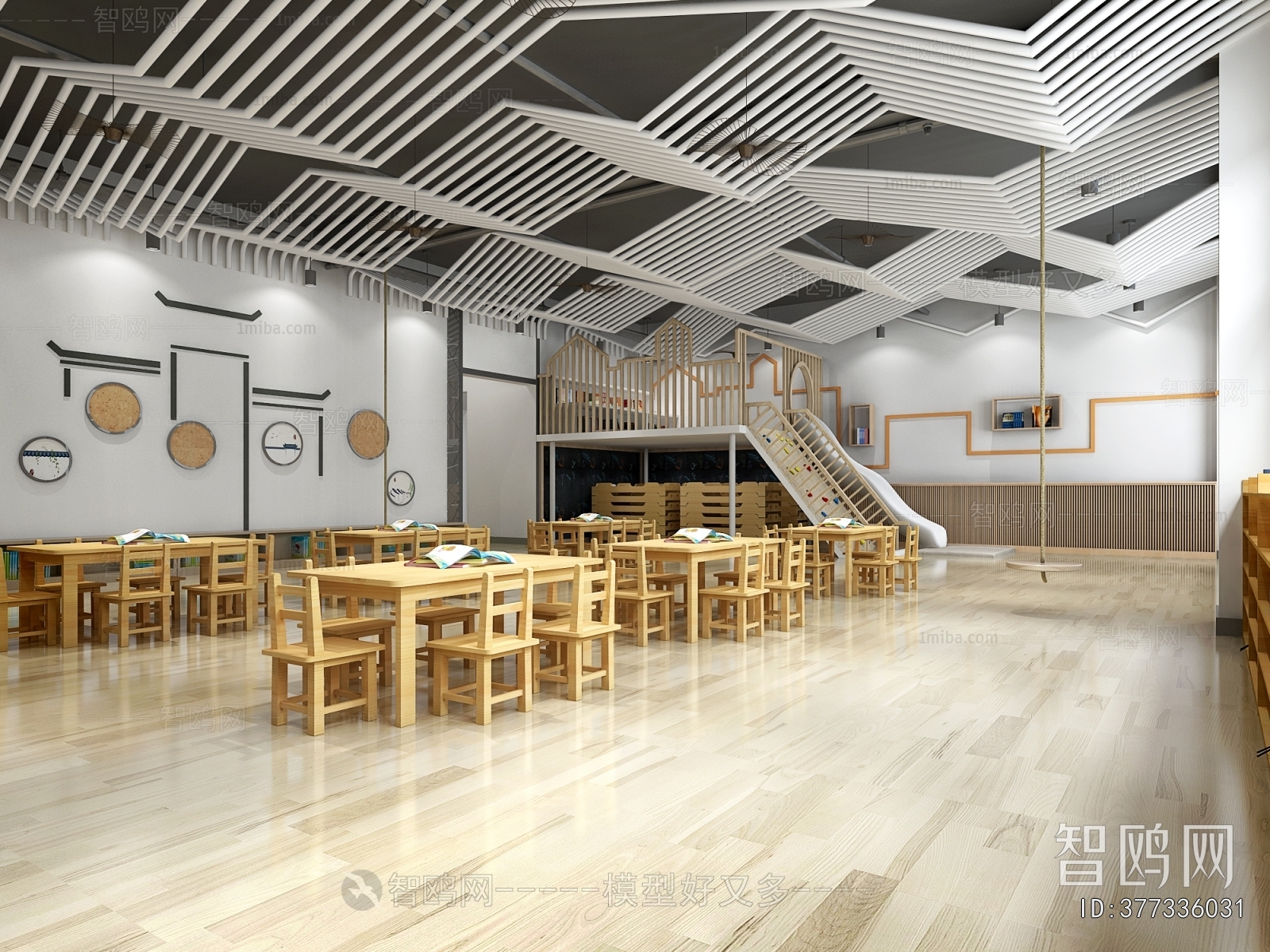 New Chinese Style Kindergarten Classrooms