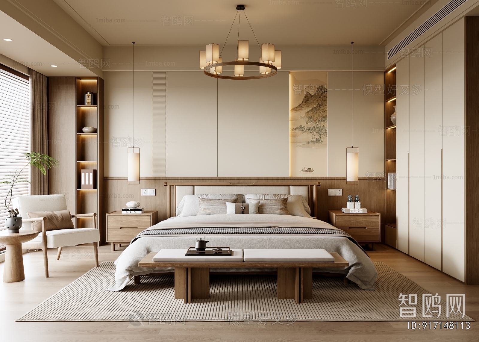 New Chinese Style Bedroom