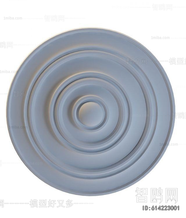 European Style Plaster Carved Top Plate