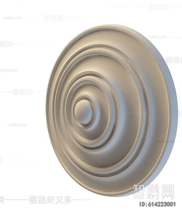 European Style Plaster Carved Top Plate