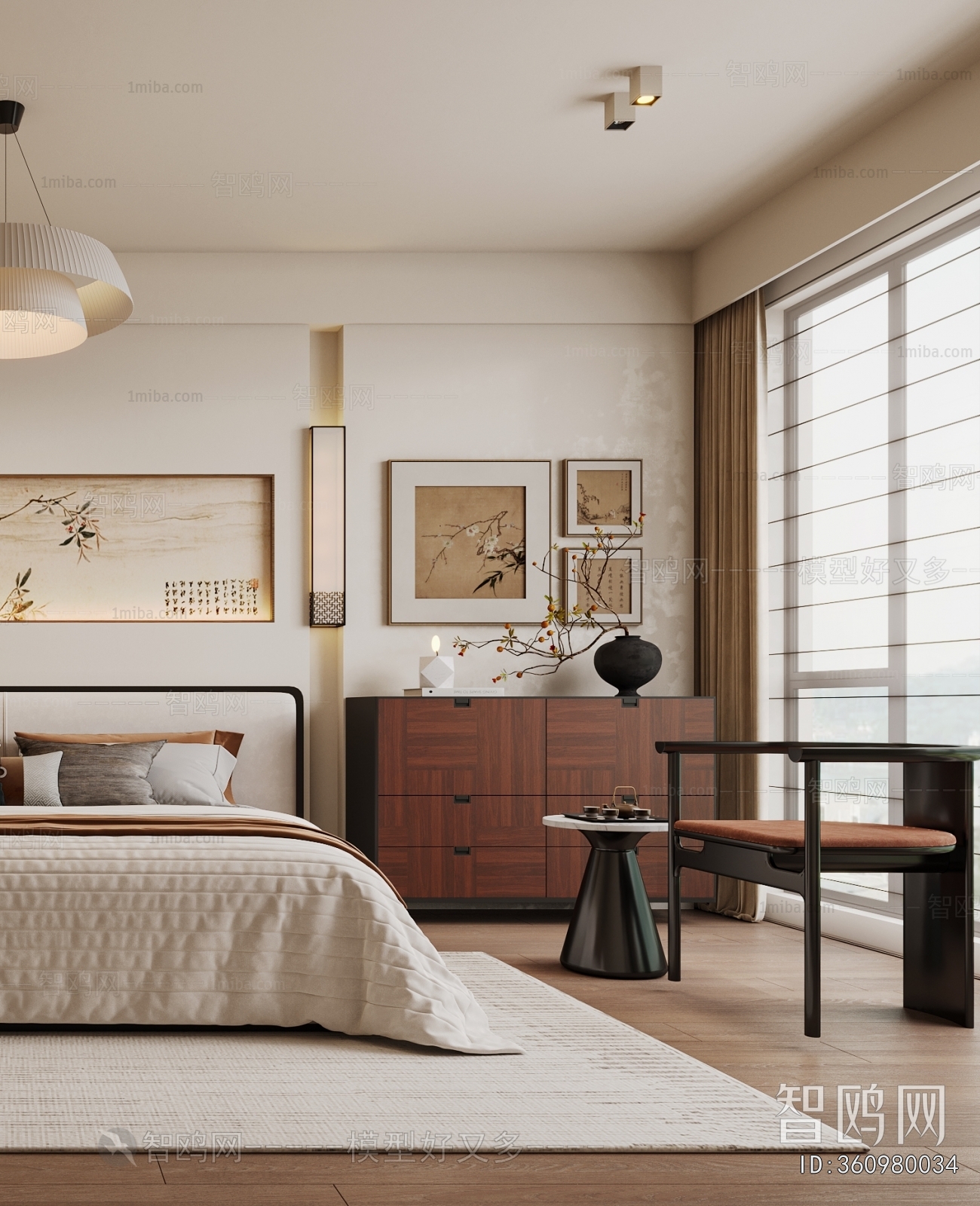 New Chinese Style Bedroom