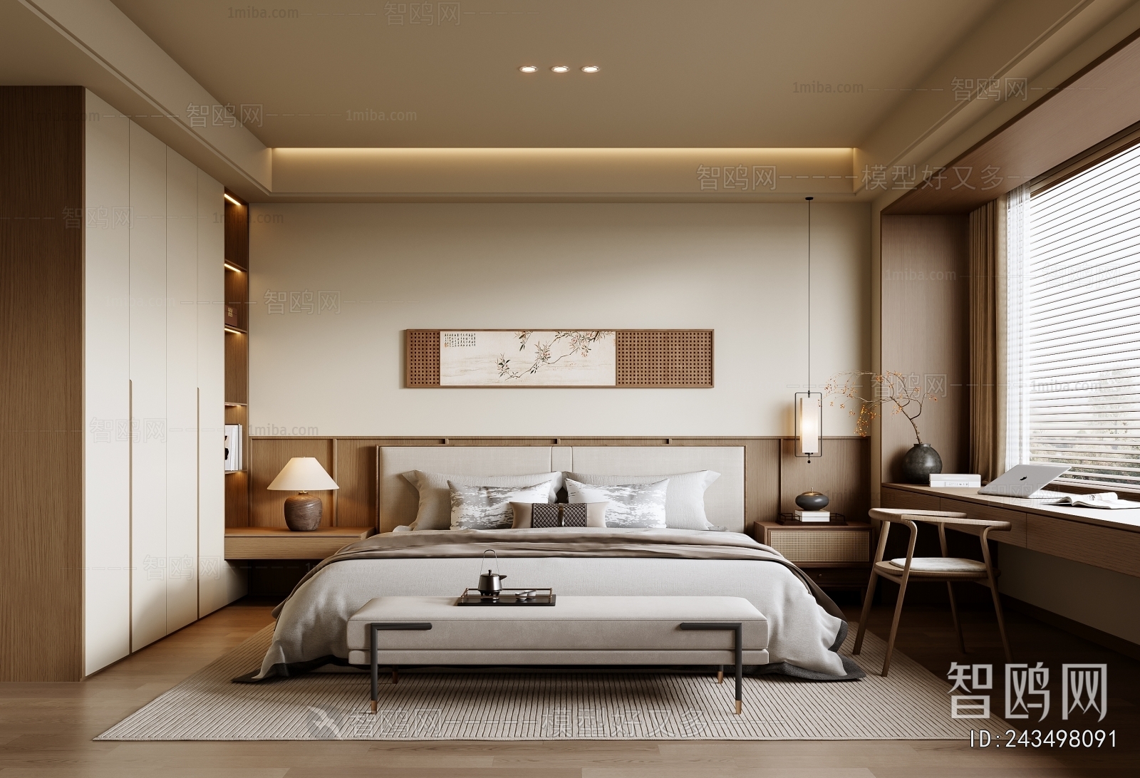 New Chinese Style Bedroom