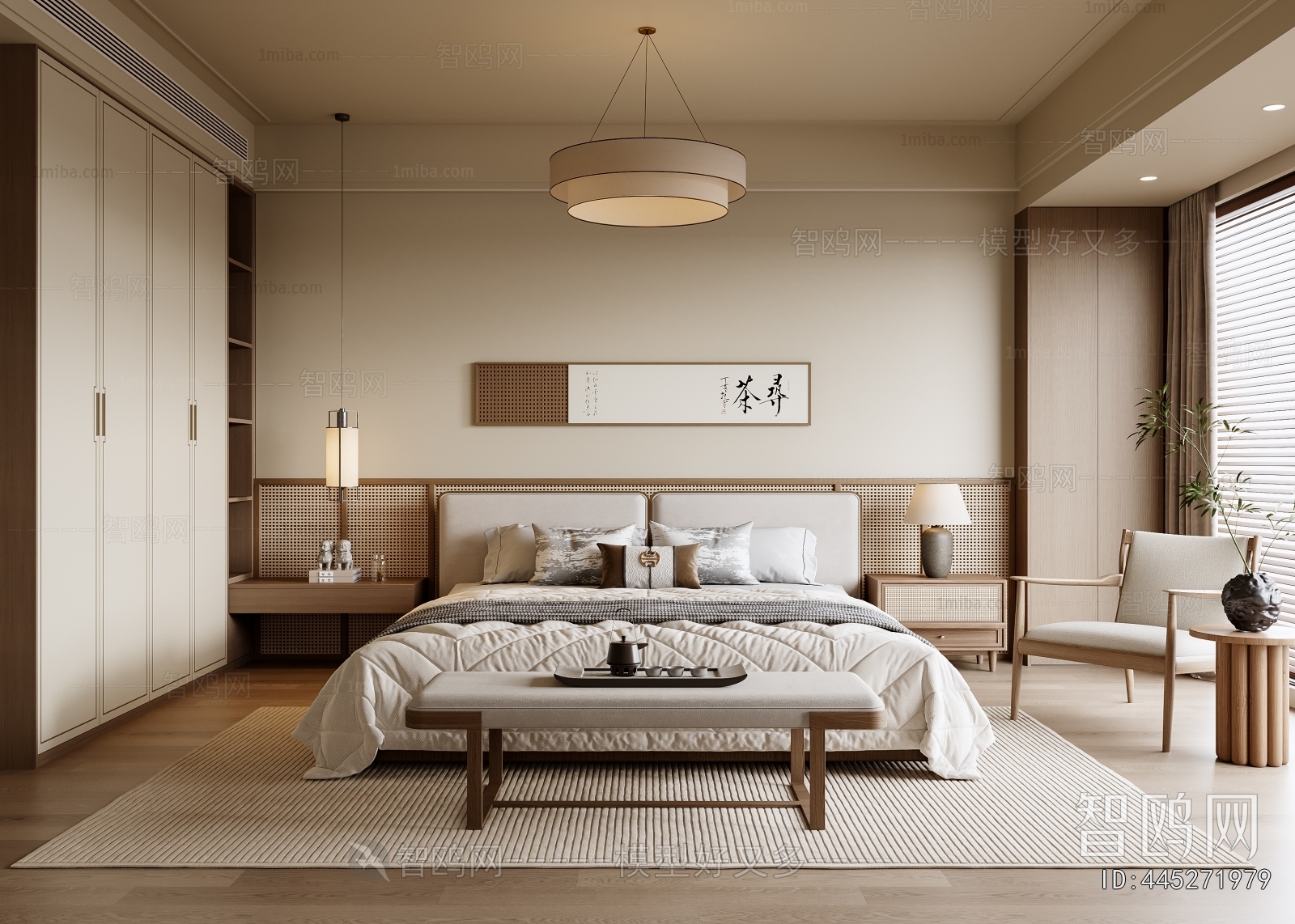 New Chinese Style Bedroom