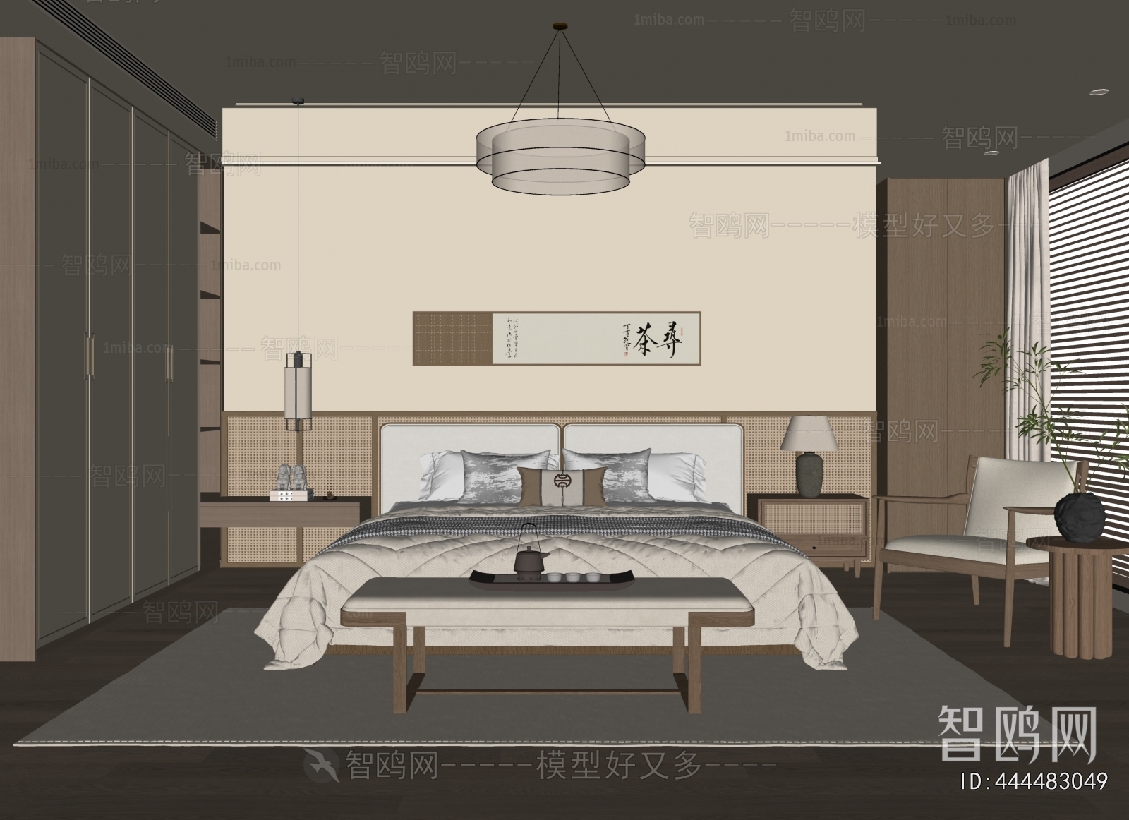 New Chinese Style Bedroom