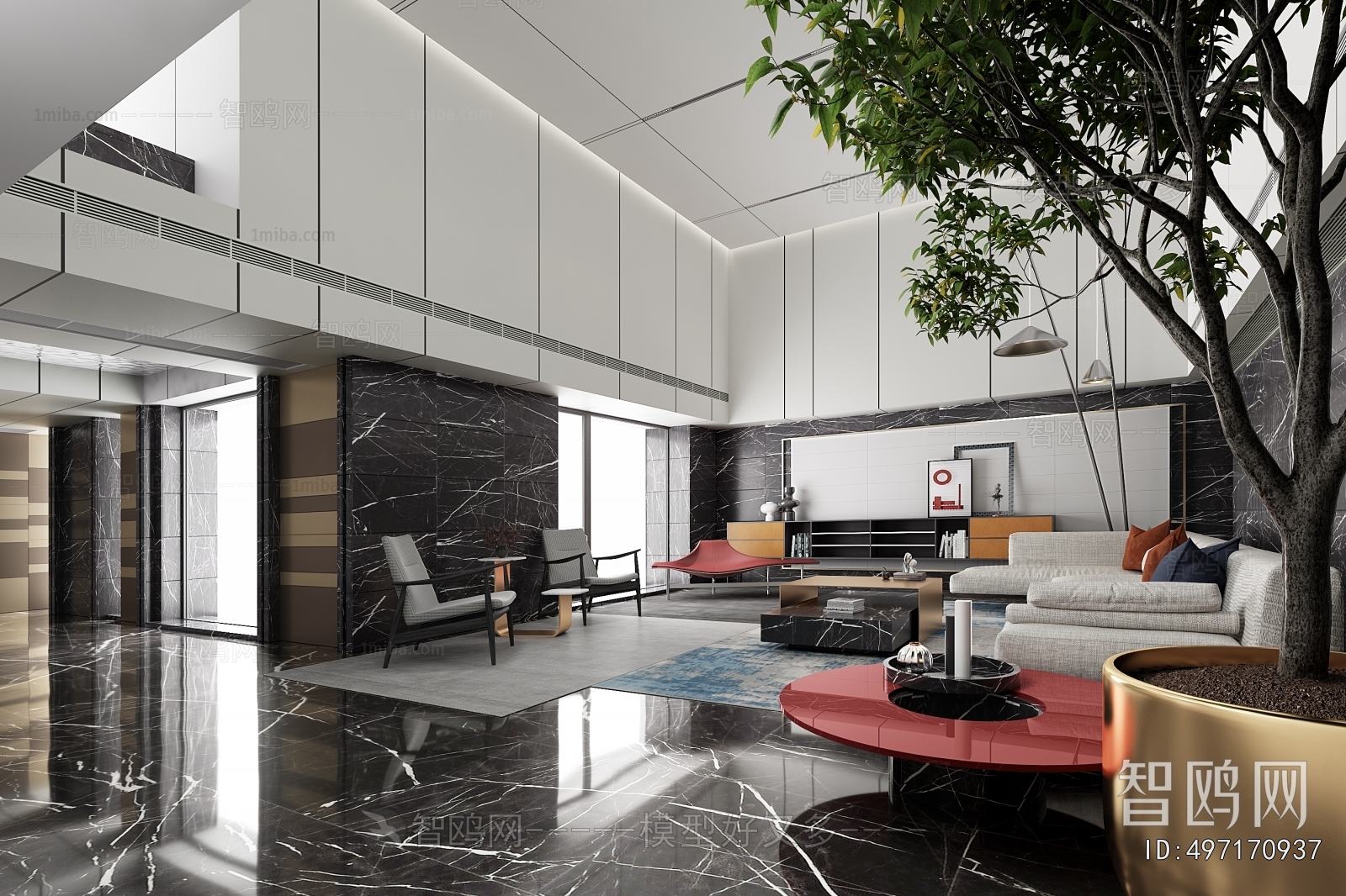 Modern Office Living Room