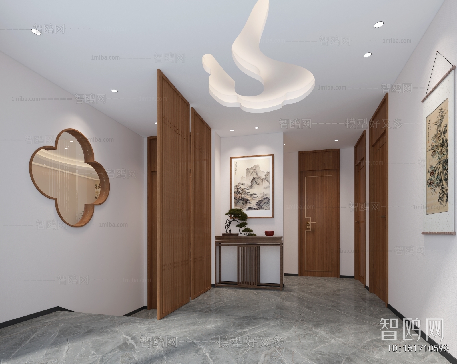 New Chinese Style Hallway