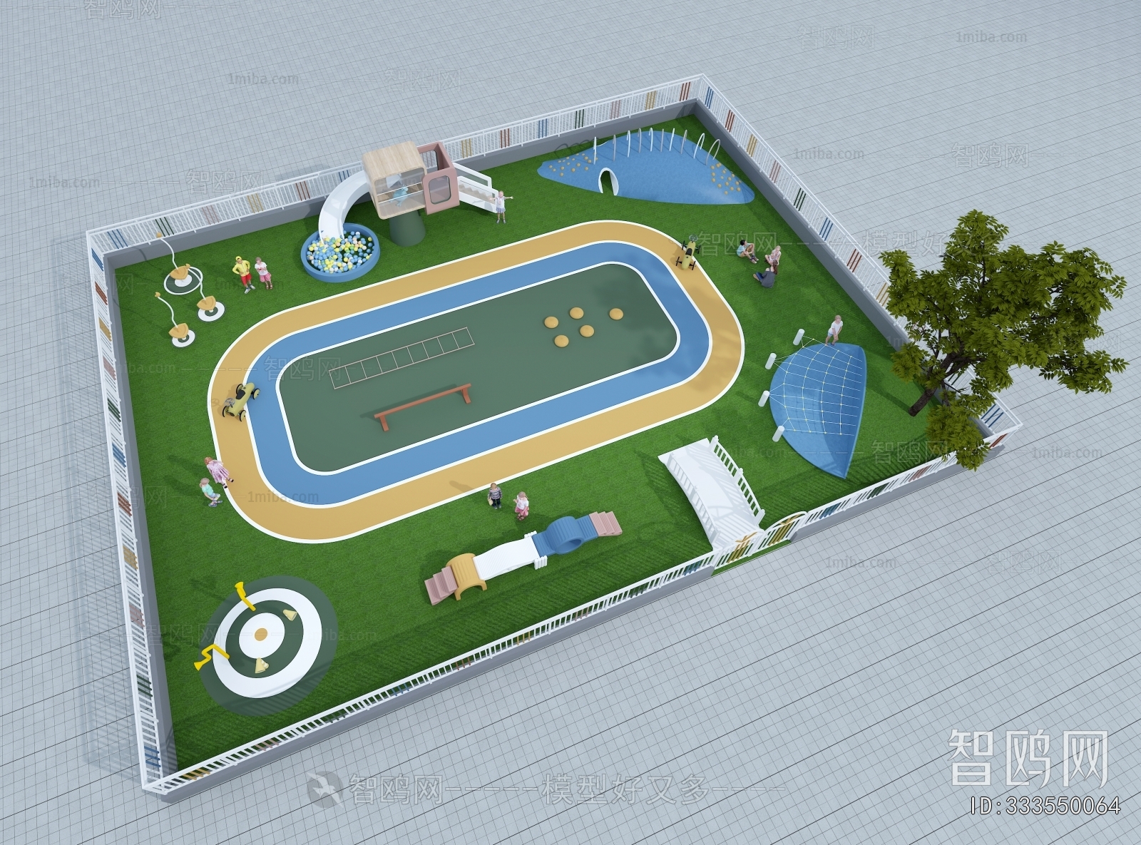 Modern Outdoor Space In Kindergarten