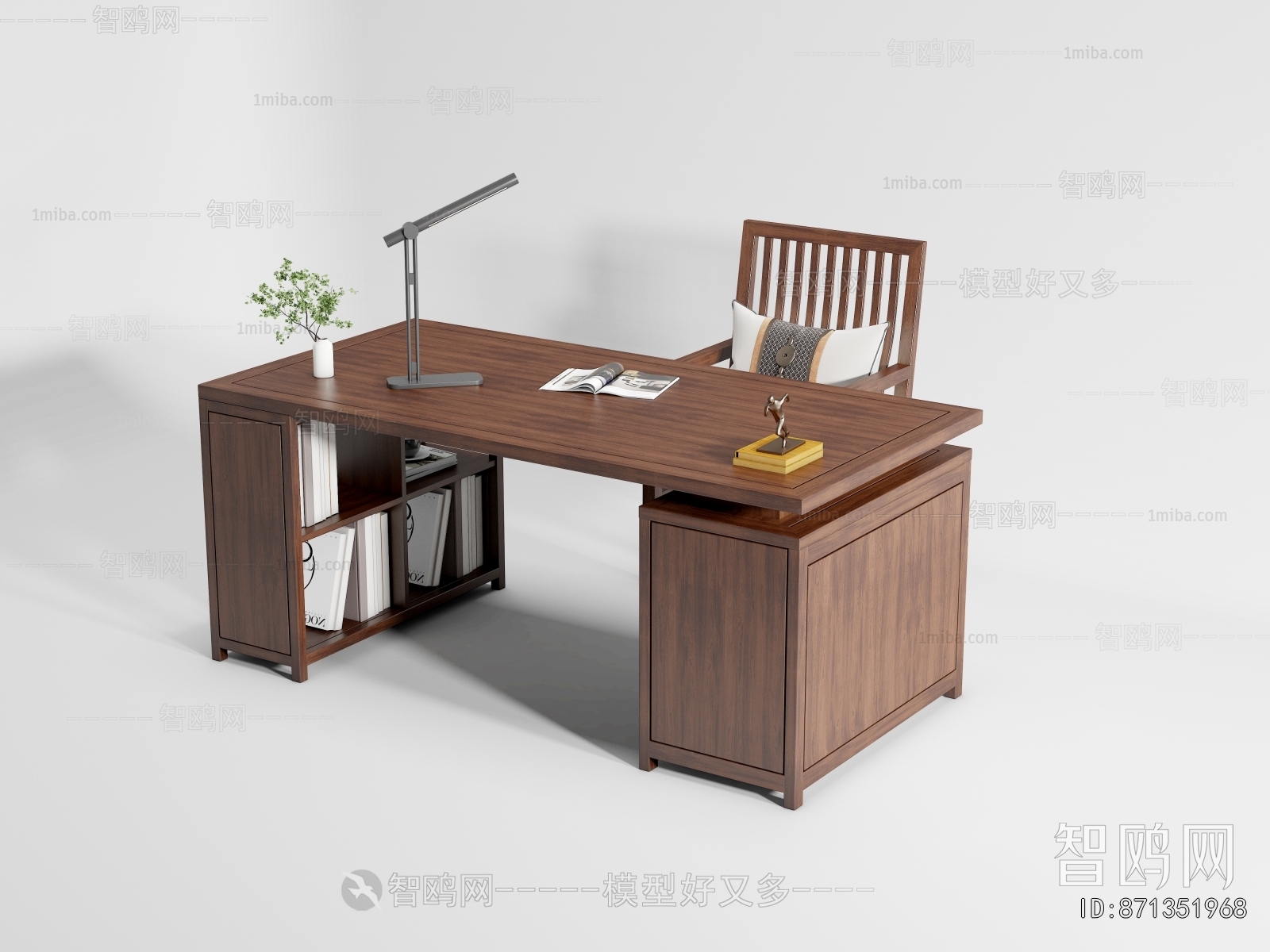 New Chinese Style Computer Desk And Chair