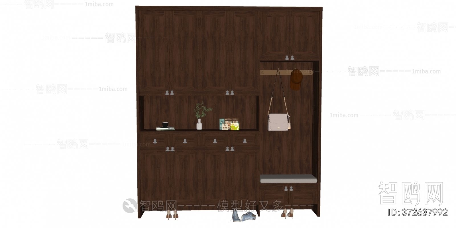 New Chinese Style Shoe Cabinet