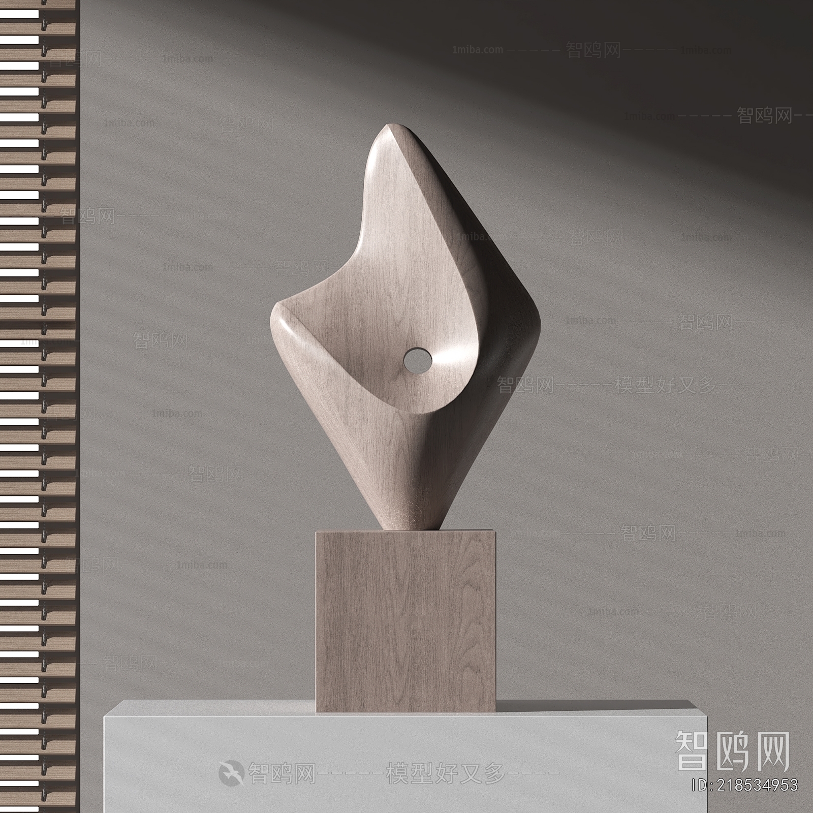 现代抽象木雕塑
