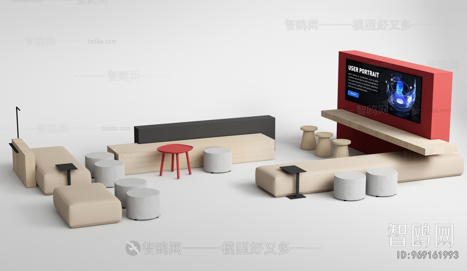 现代办公沙发卡座沙发组合