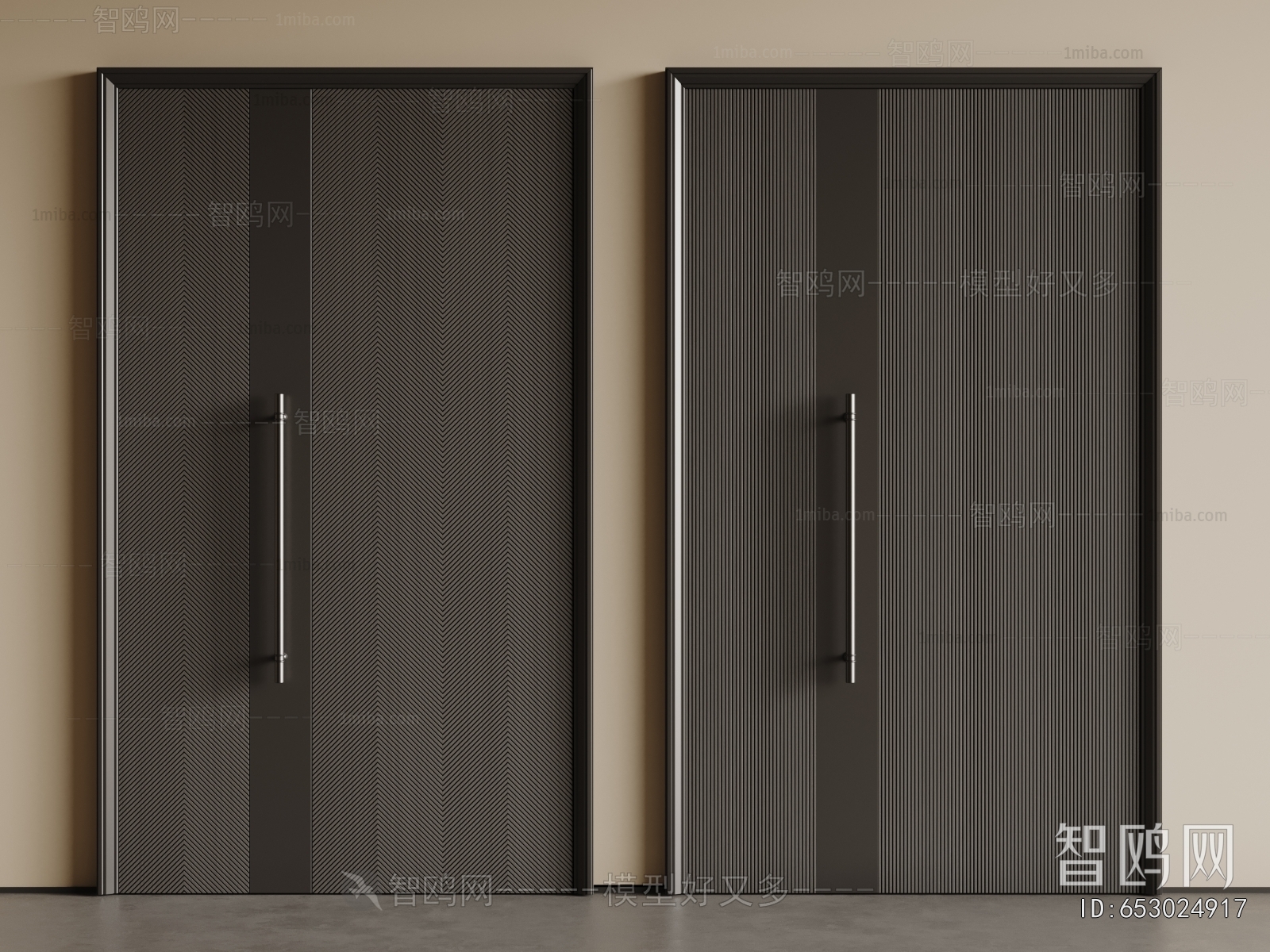 Modern Unequal Double Door