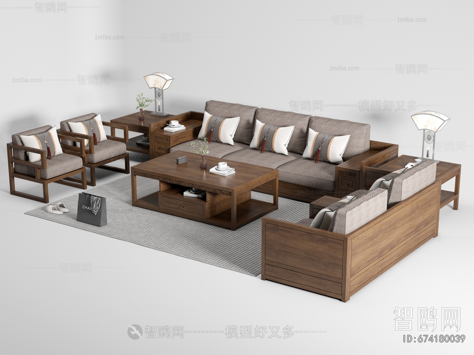 New Chinese Style Sofa Combination