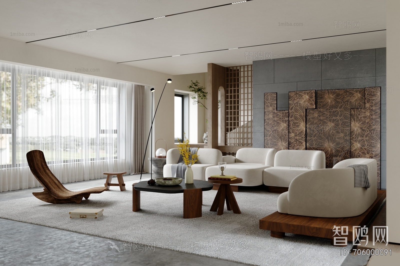 Wabi-sabi Style A Living Room