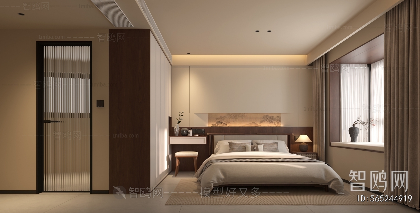 New Chinese Style Bedroom