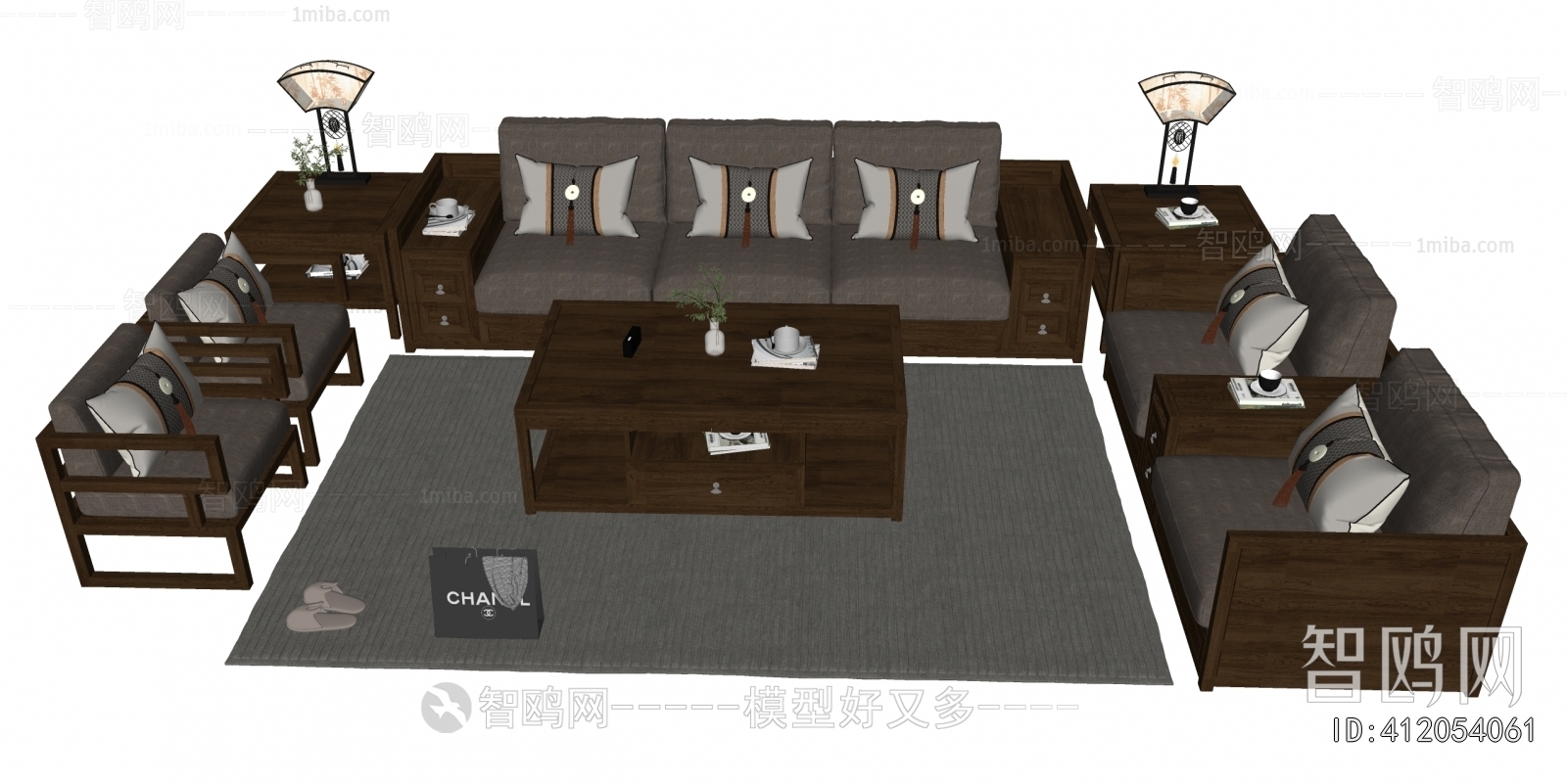 New Chinese Style Sofa Combination