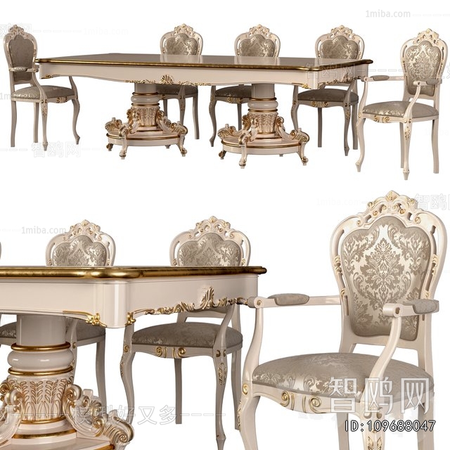 European Style Dining Table And Chairs