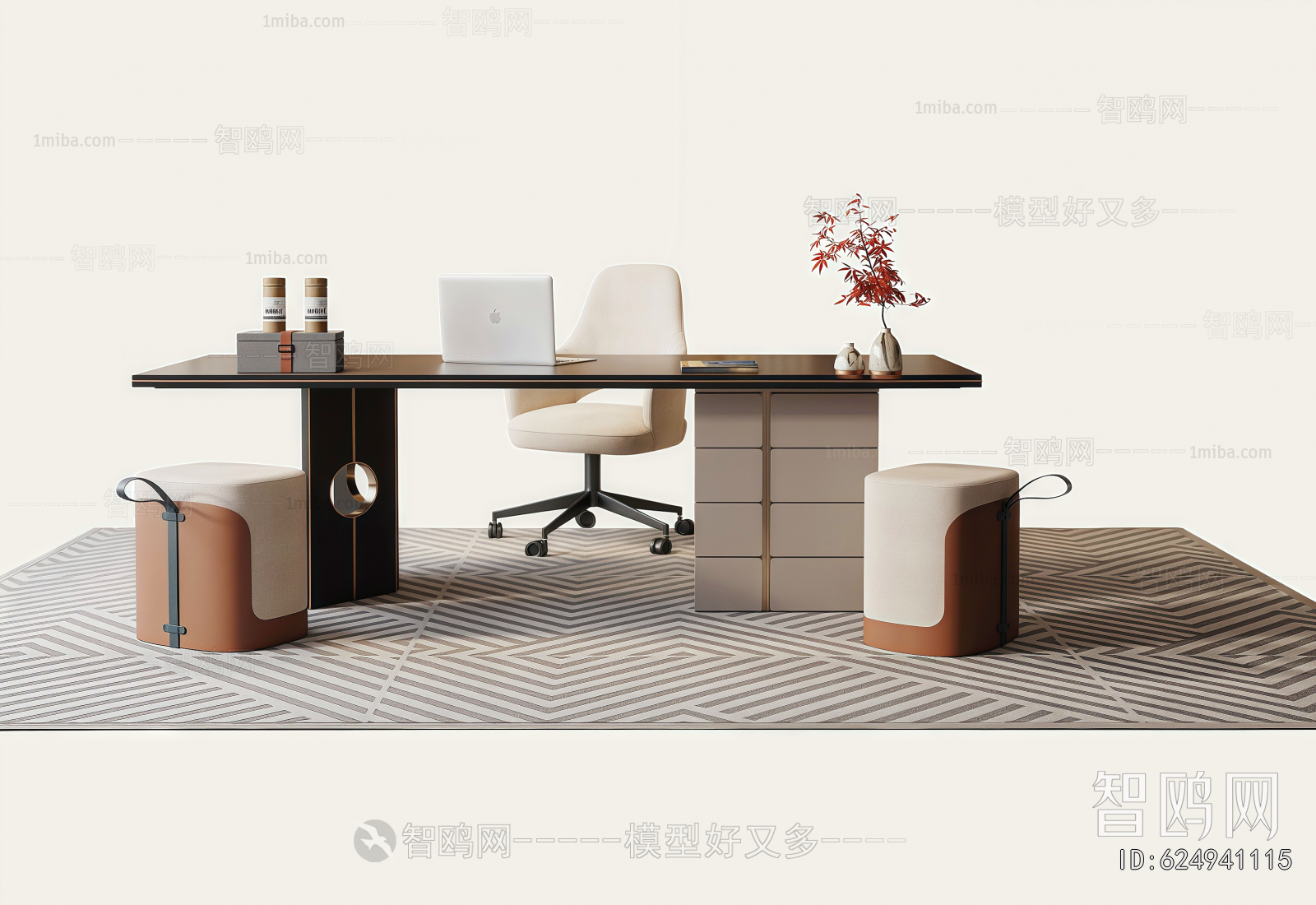 New Chinese Style Computer Desk And Chair