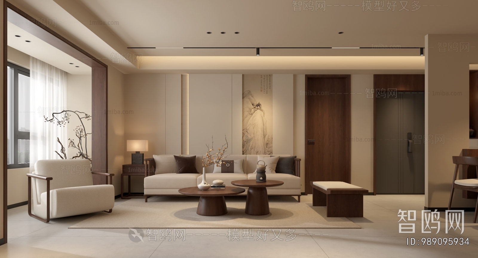 New Chinese Style A Living Room