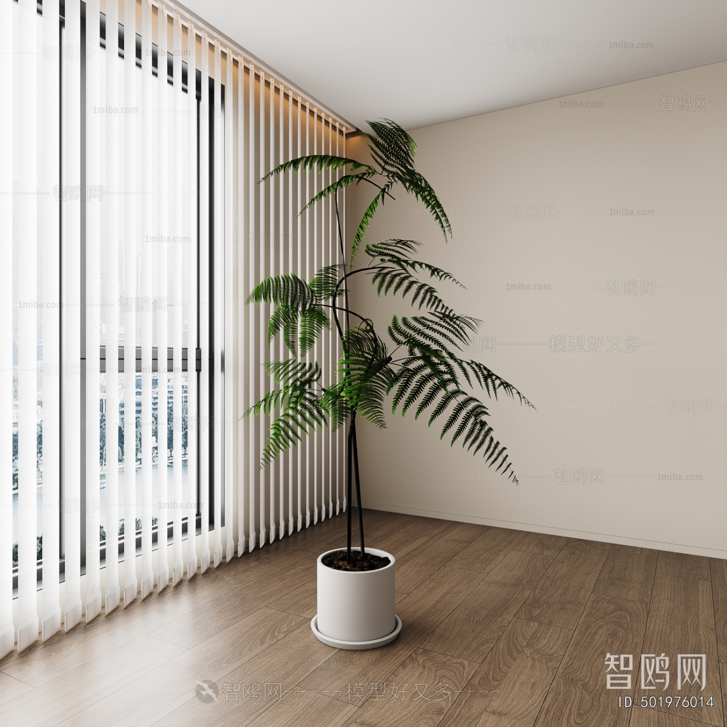 Modern Ground Green Plant Potted Plants
