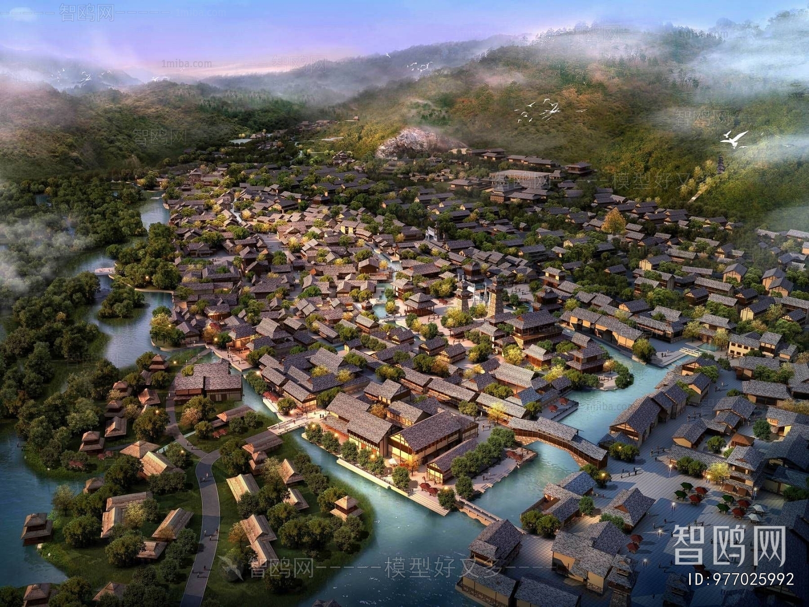 Chinese Style Architectural Bird's-eye View Planning
