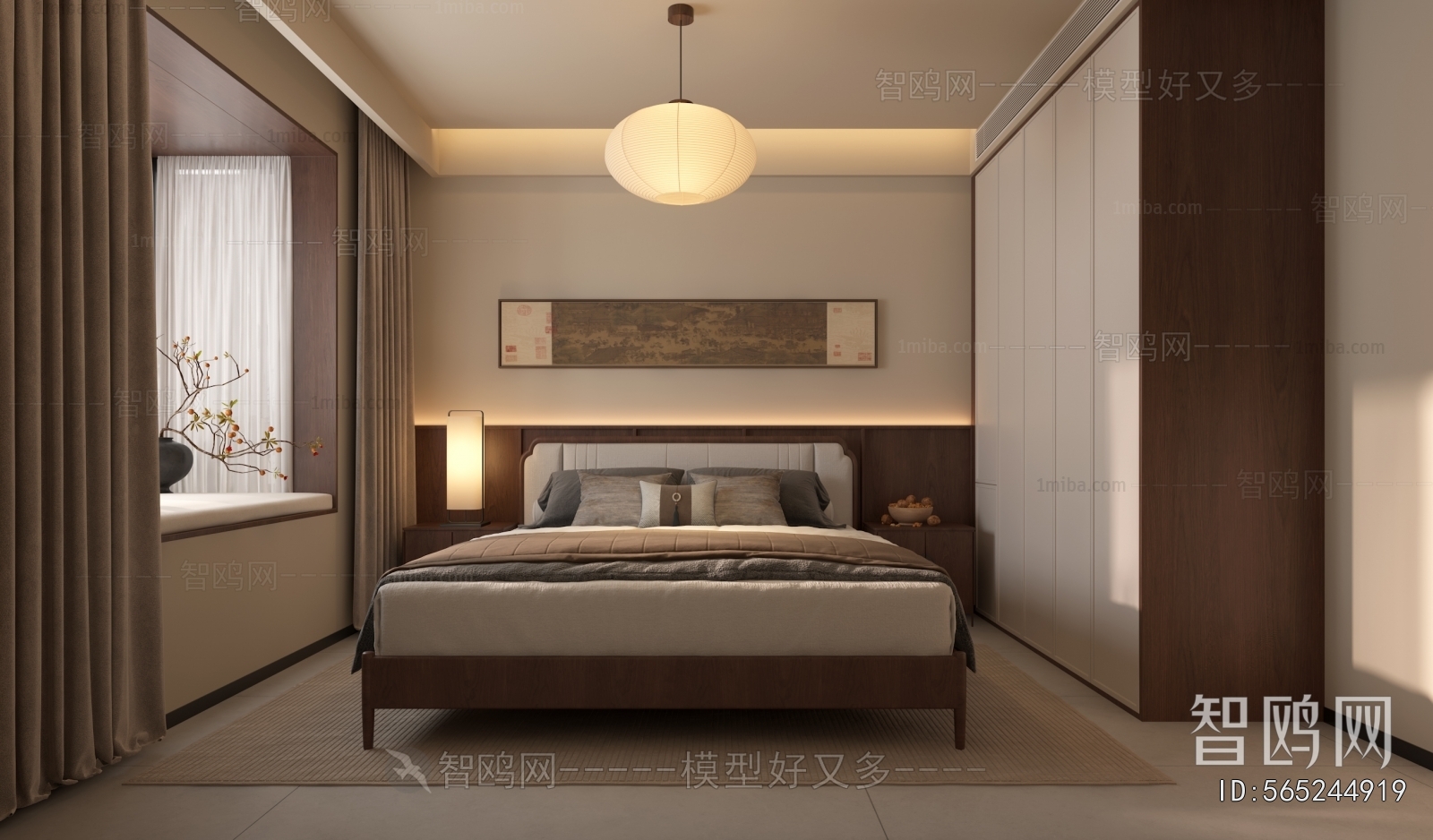 New Chinese Style Bedroom