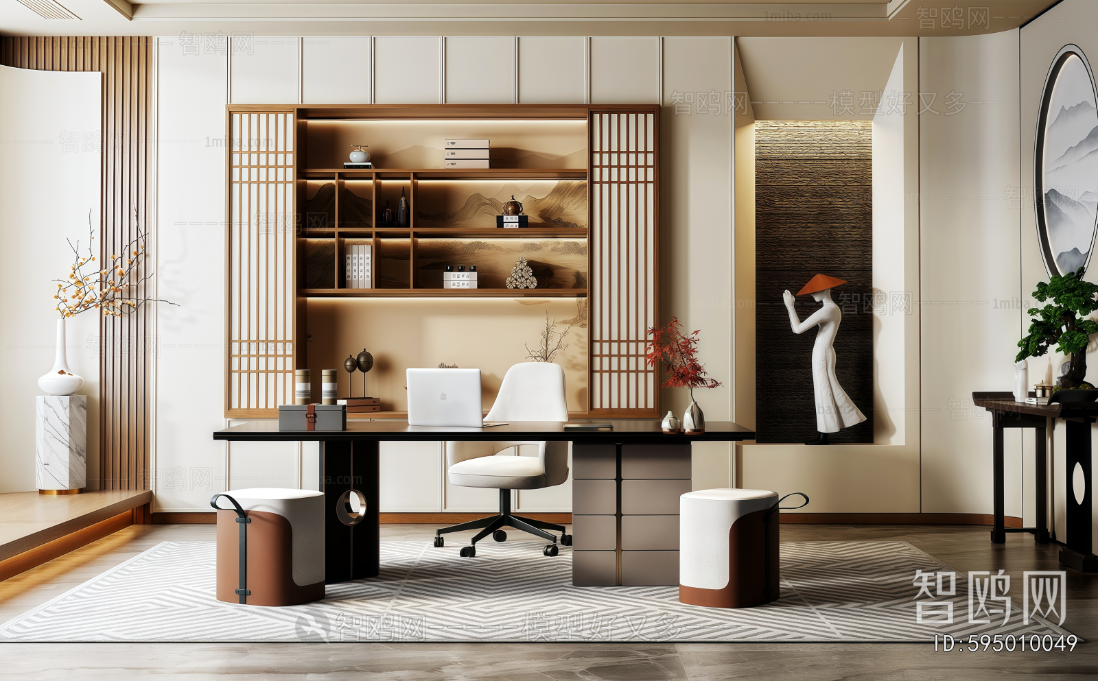 New Chinese Style Study Space