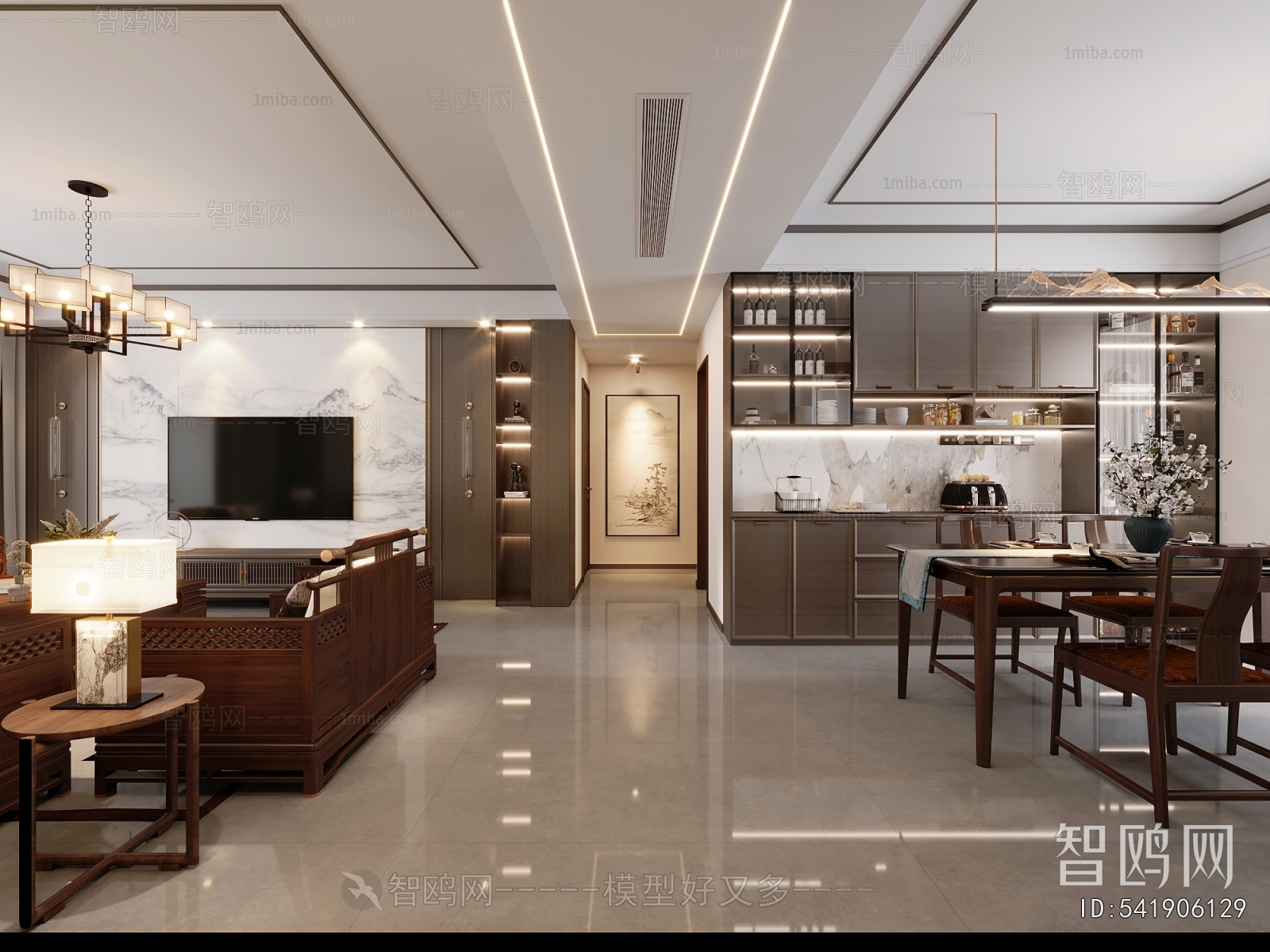 New Chinese Style A Living Room