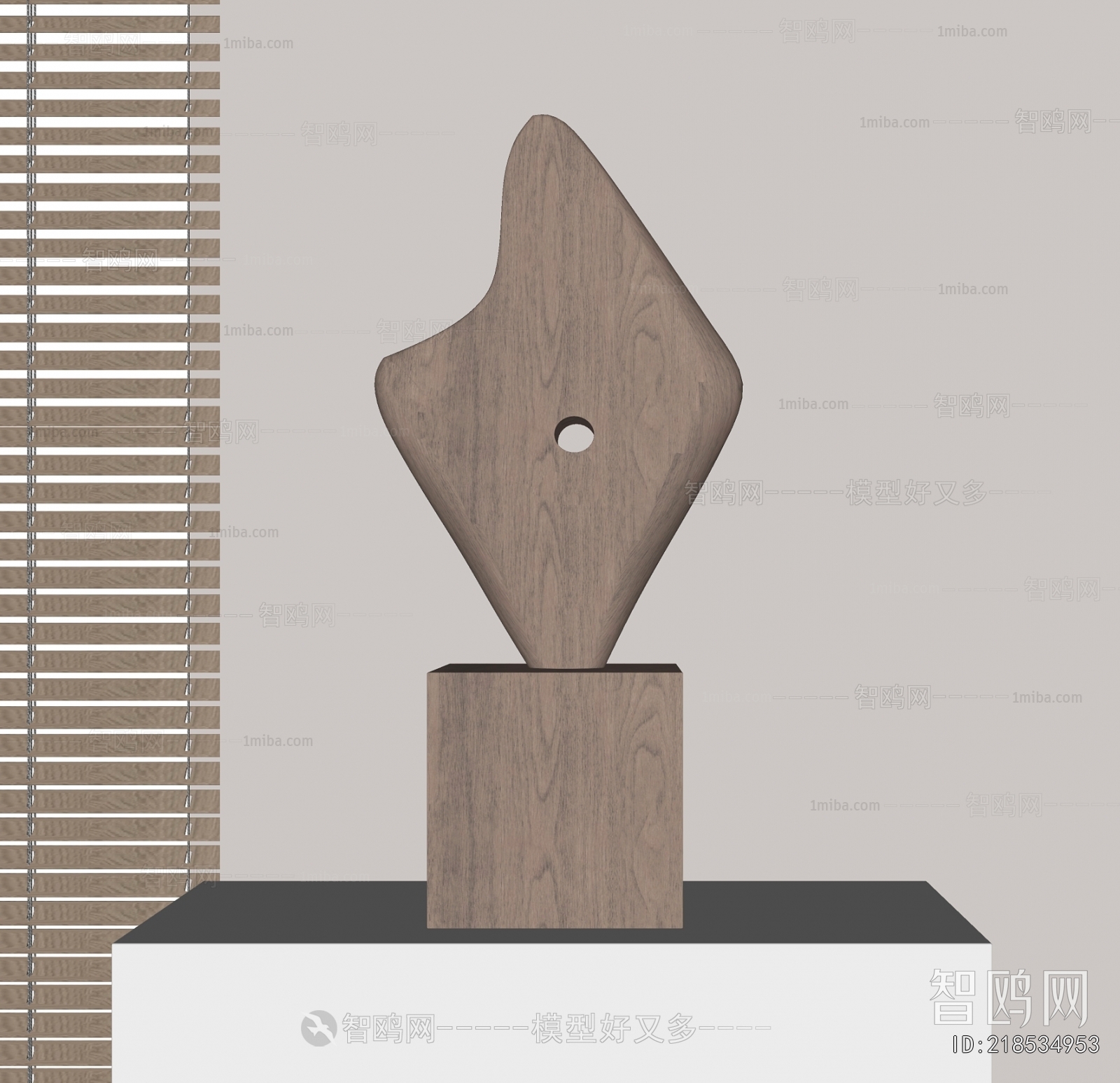 现代抽象木雕塑