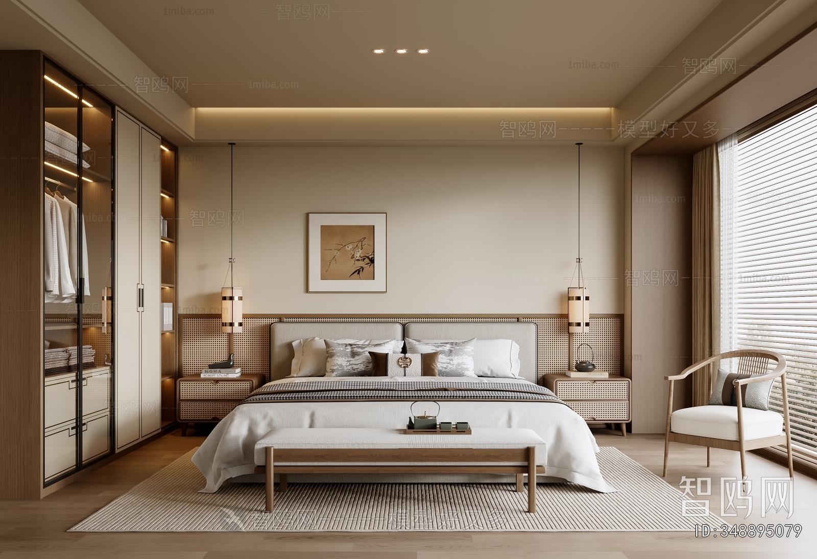 New Chinese Style Bedroom