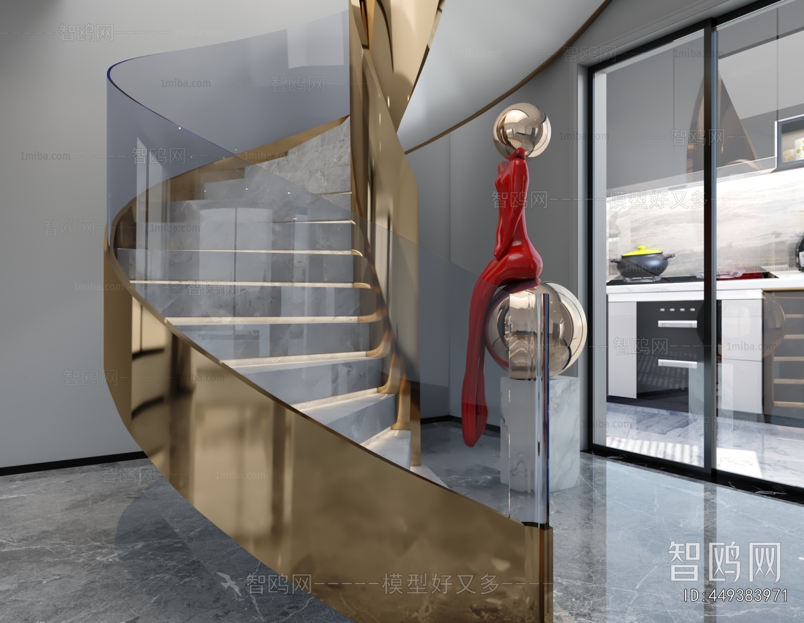 Modern Rotating Staircase