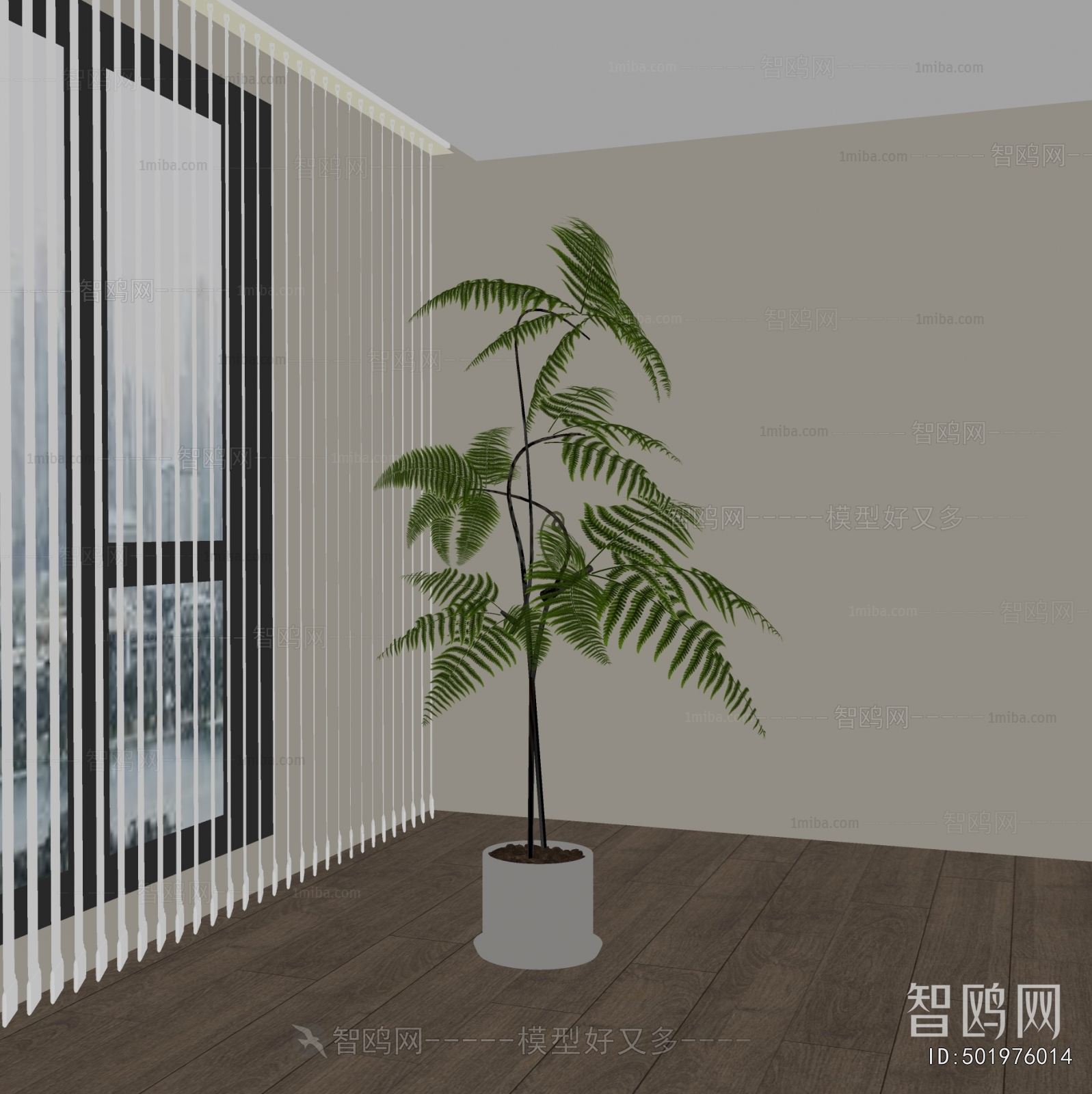 Modern Ground Green Plant Potted Plants