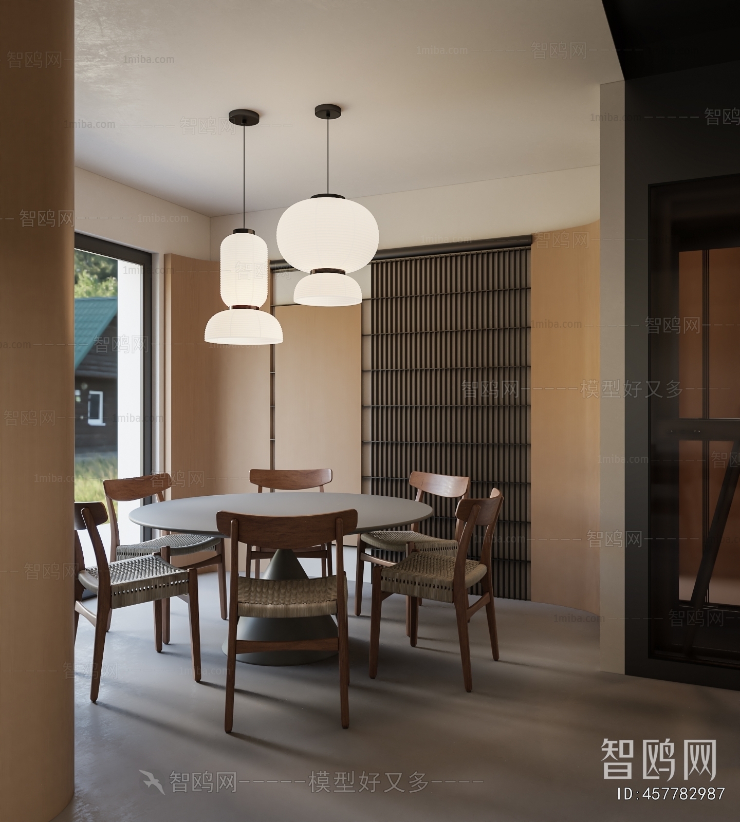 Wabi-sabi Style Dining Room