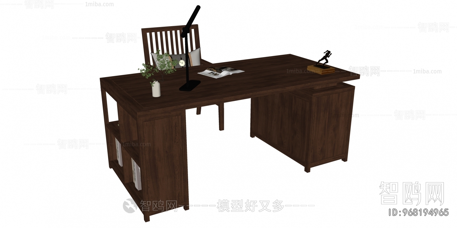 New Chinese Style Computer Desk And Chair